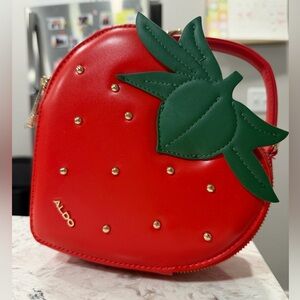 Aldo Red and Green Strawberry Mini Bag